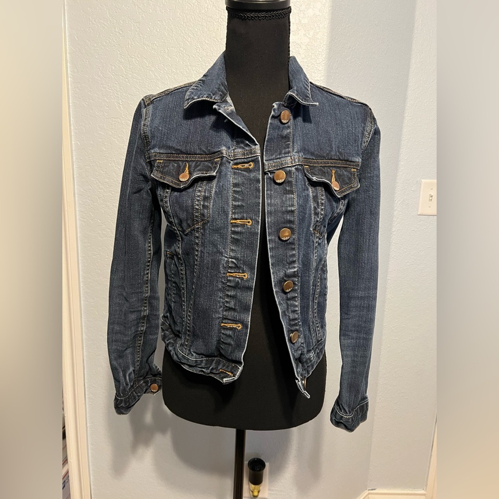 GAP 1969 Blue Dark Wash Denim Jacket XS EUC - Picture 2 of 6